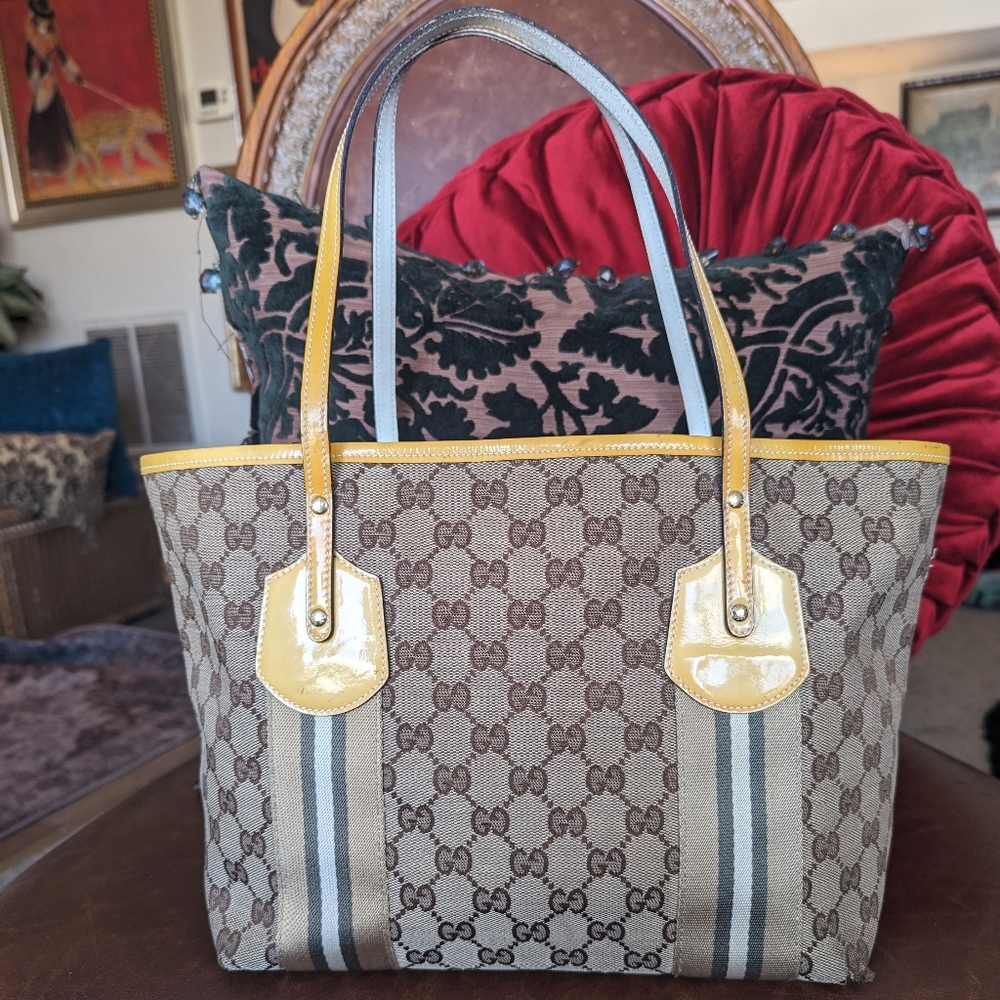 🛑SOLD ⚠️‼️ DO NOT BUY⚠️‼️💯GUCCI LUCITE SHERRY LINE TOTE - Picture 4 of 12